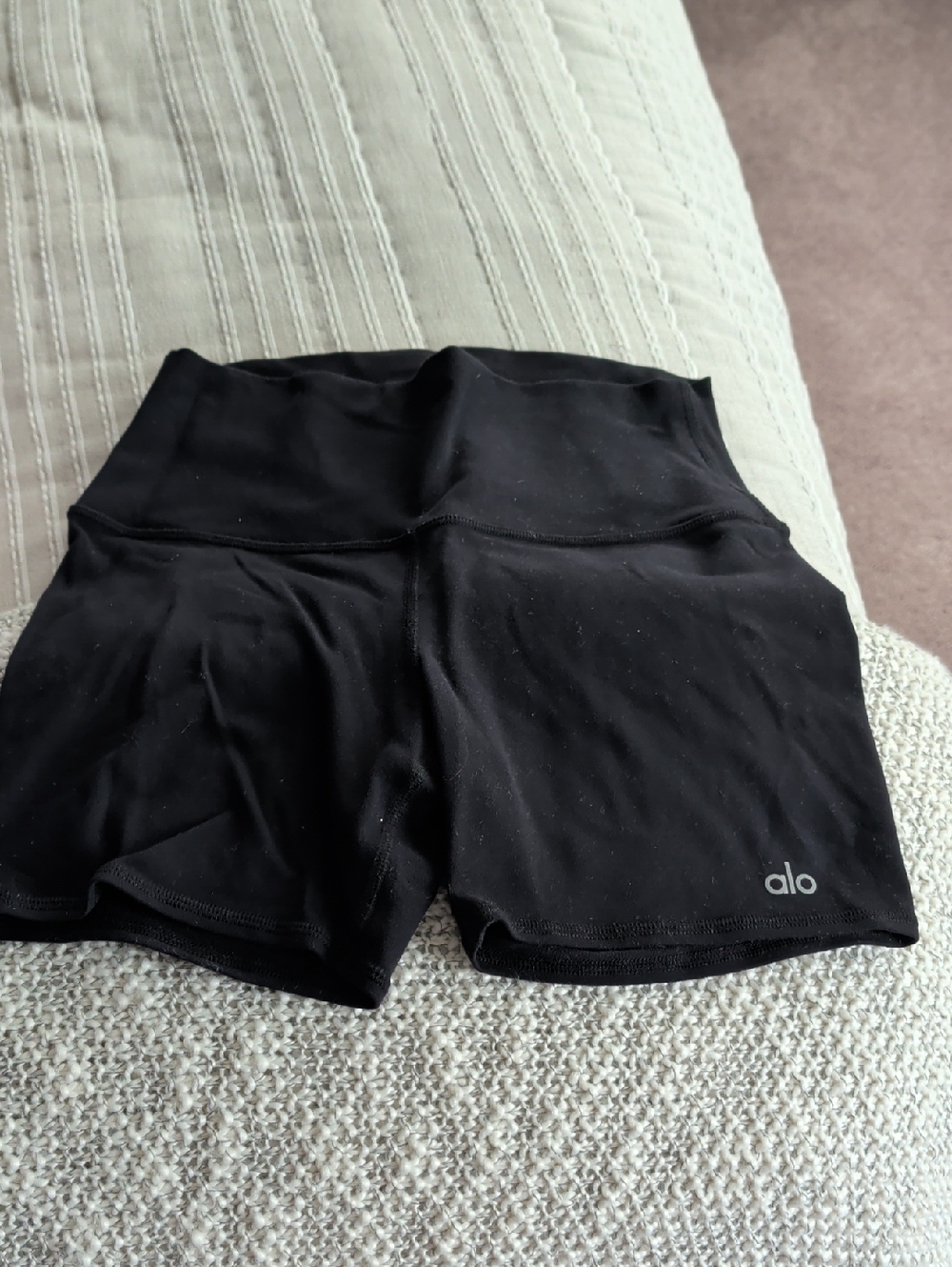 ALO Yoga Black High-Rise Bike Shorts